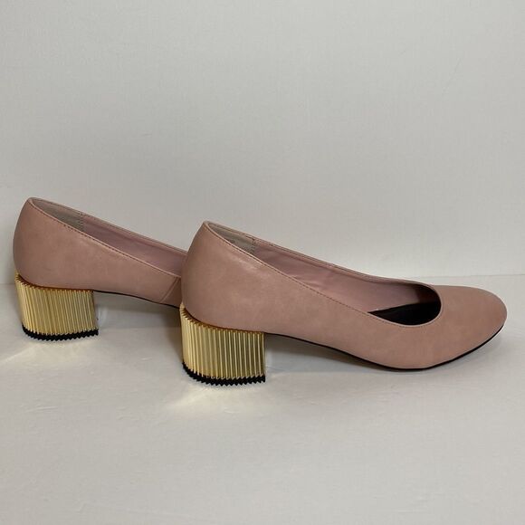 Kensie Addison pink and gold round toe pumps size 8 M - Picture 1 of 8